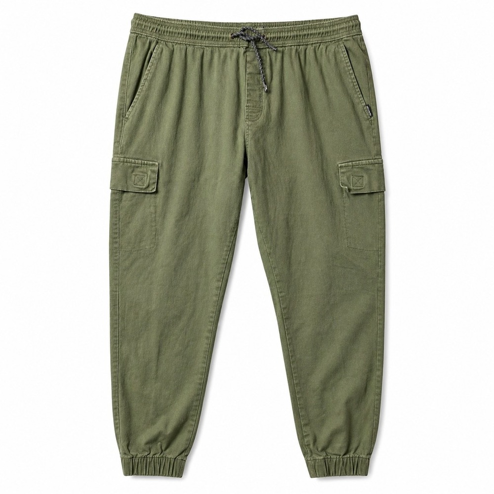 Tony HAWK Tapered Cargo Jogger Pant Sz XL Green Stretch Drawstring Elastic Waist